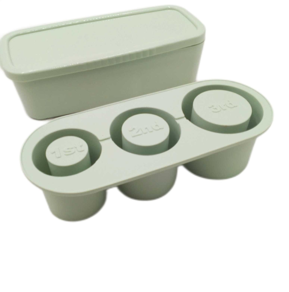 Luckynono Stanley Silikon Eiswuerfelform Set mit Deckel 3 hohl Eiswuerfelform