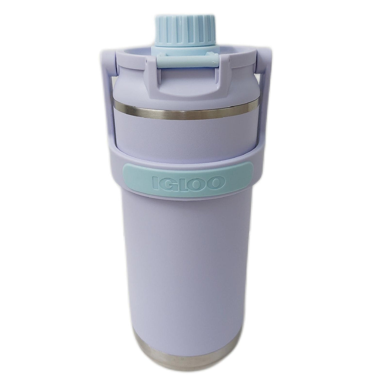 IGLOO Trinkflasche Lila Isoliert Edelstahl 1000 ml Thermoflasche Kohlensaeure geeignet bis 48 Stunden kalt