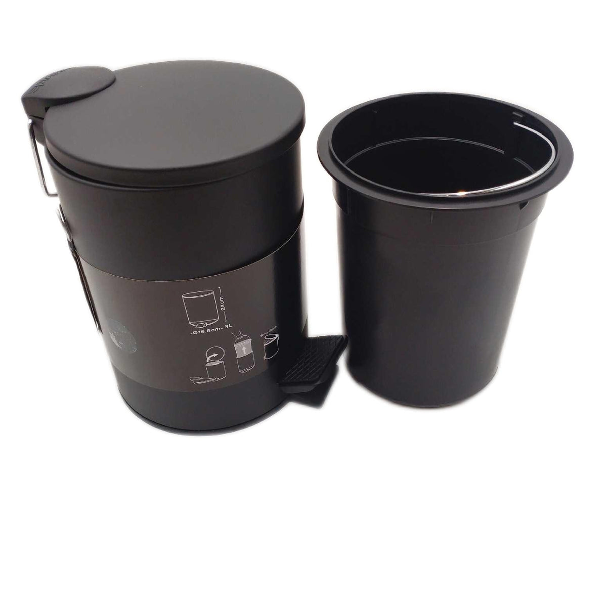 Spirella Kosmetikeimer 3 Liter Edelstahl Absenkautomatik Inneneimer Adelar