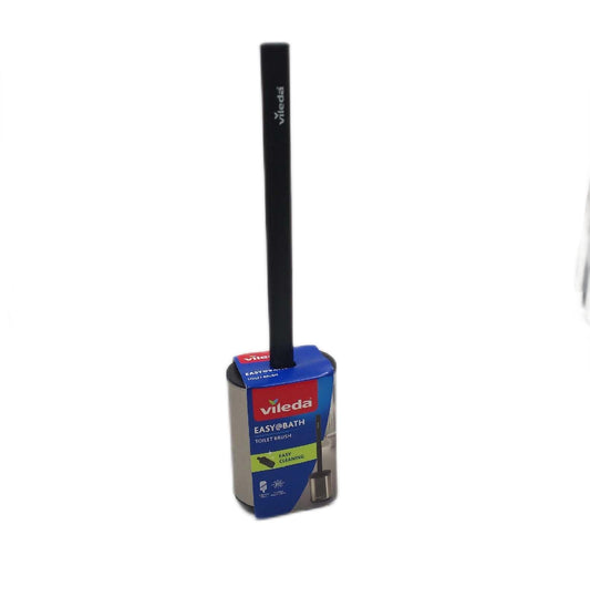 Vileda Toilettenbürste Silber Flexkopf Edelstahlgriff WC Bürste Silikon Kopf 2in1