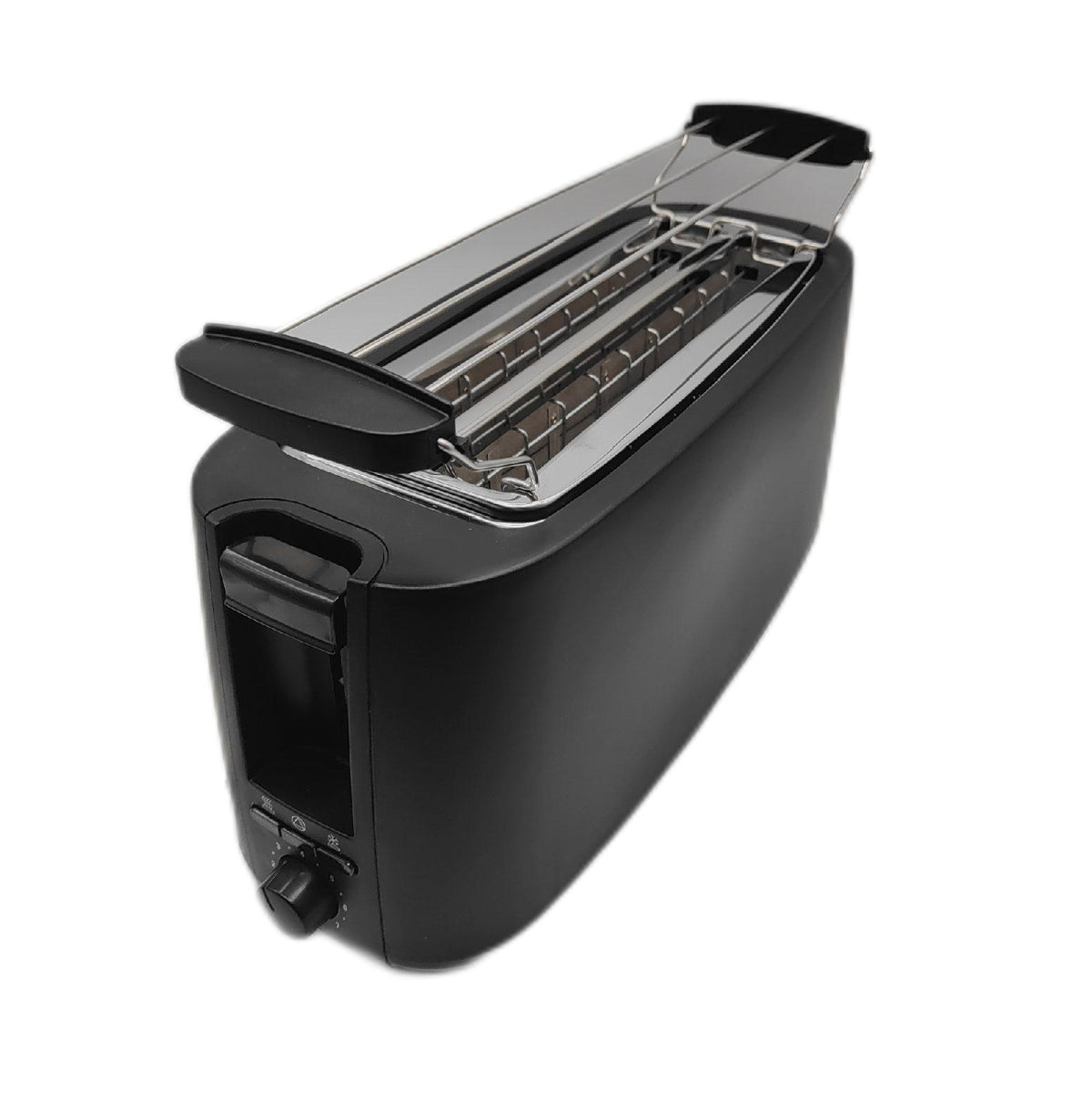 Clatronic n Toaster 4 Scheiben Langschlitztoaster mit Brötchenaufsatz Edelstahlgehäuse