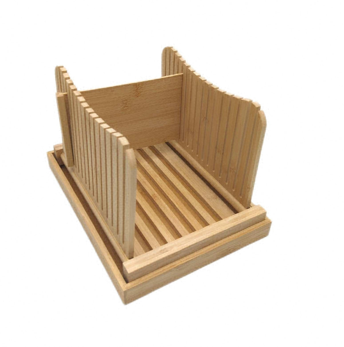 Relaxdays Brotschneidehilfe verstellbar natur Schneidehilfe Brot Slicers Holz