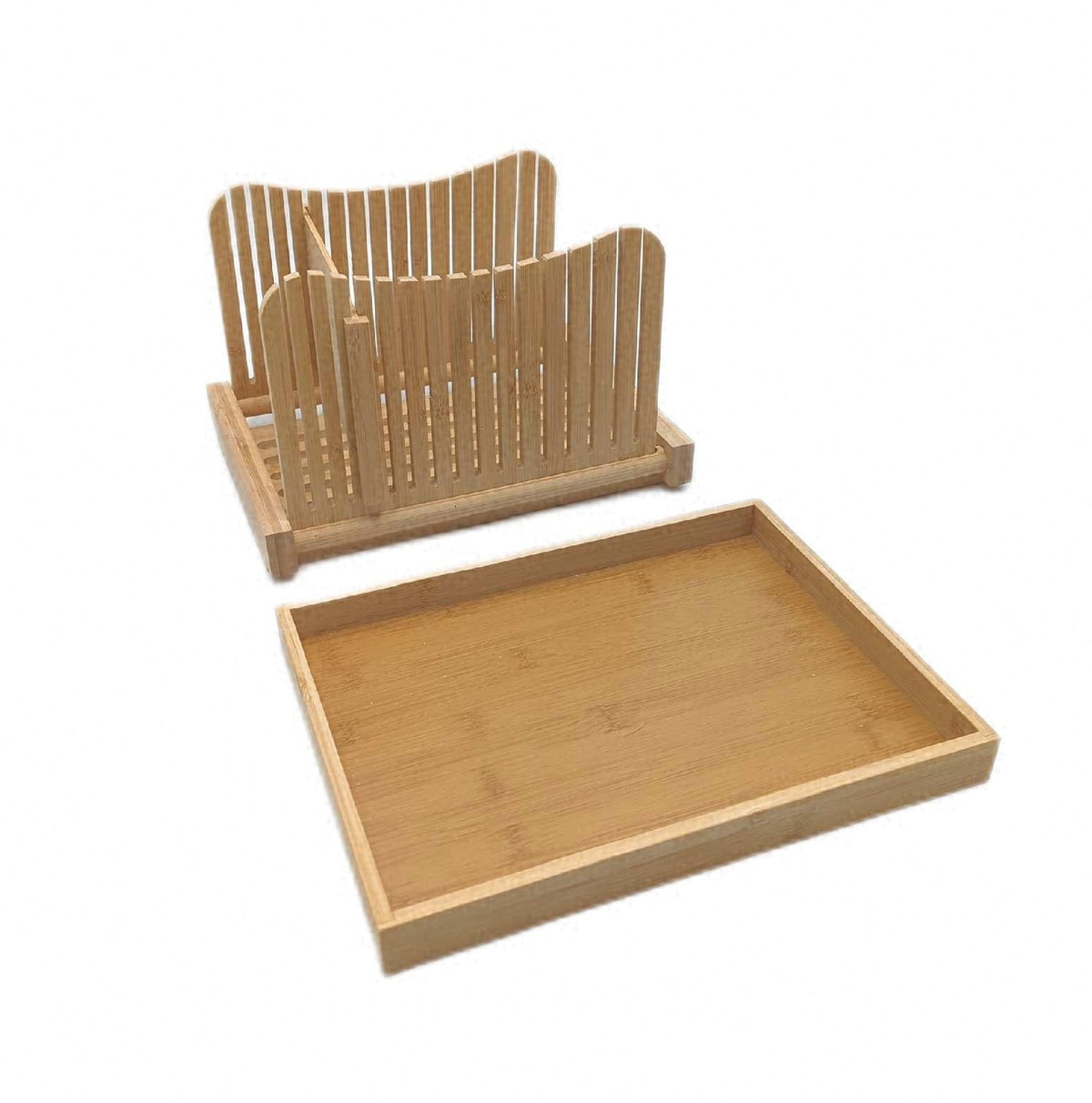 Relaxdays Brotschneidehilfe verstellbar natur Schneidehilfe Brot Slicers Holz