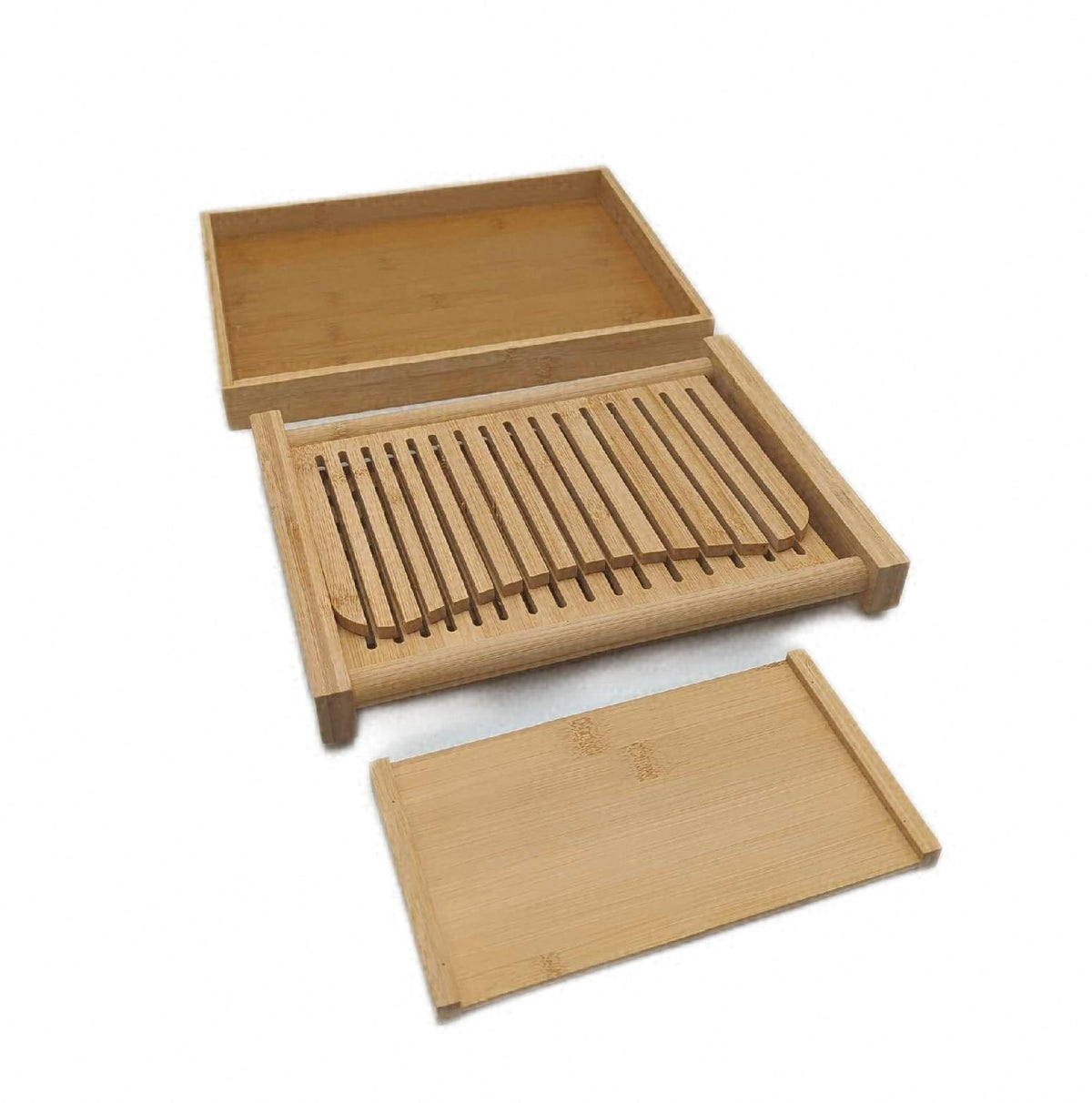 Relaxdays Brotschneidehilfe verstellbar natur Schneidehilfe Brot Slicers Holz