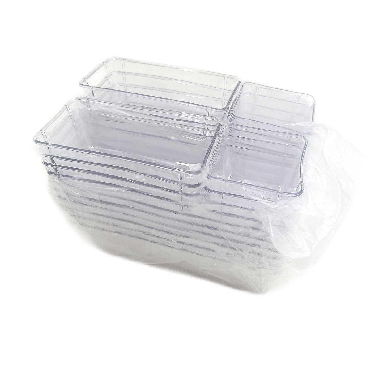 Vtopmart 25er Set Schubladen Organizer 4 Größen für Makeup Bad und Büro Ordnungssystem