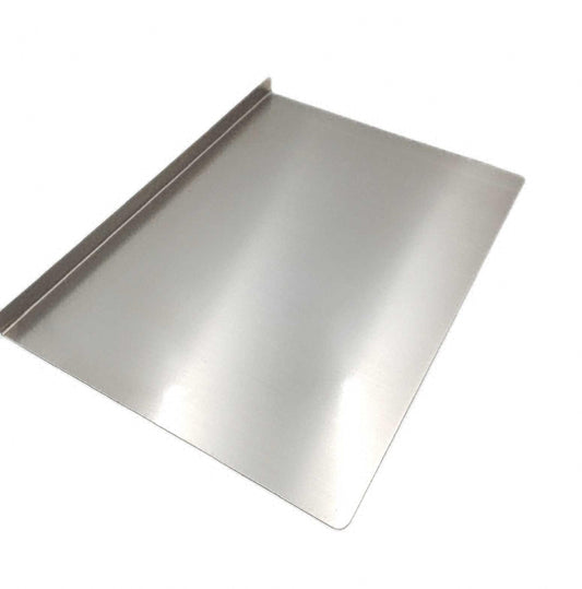 Luckwaii Edelstahl Schneidebrett mit Anschlagkante 30 x 40 cm Arbeitsplatte Kueche