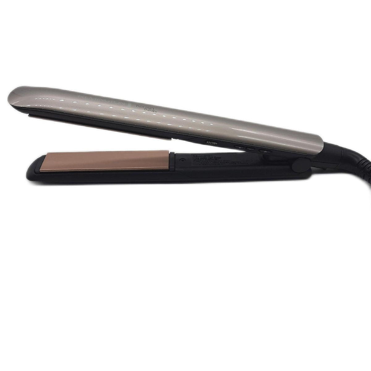Remington Glätteisen Profi [Hitzeschutzsensor um Haarschäden zu verringern] Keratin Protect (hochwertige Keratin-Keramikbeschichtung mit Mandelöl) Digitales Display, 160-230°C, Haarglätter S8593