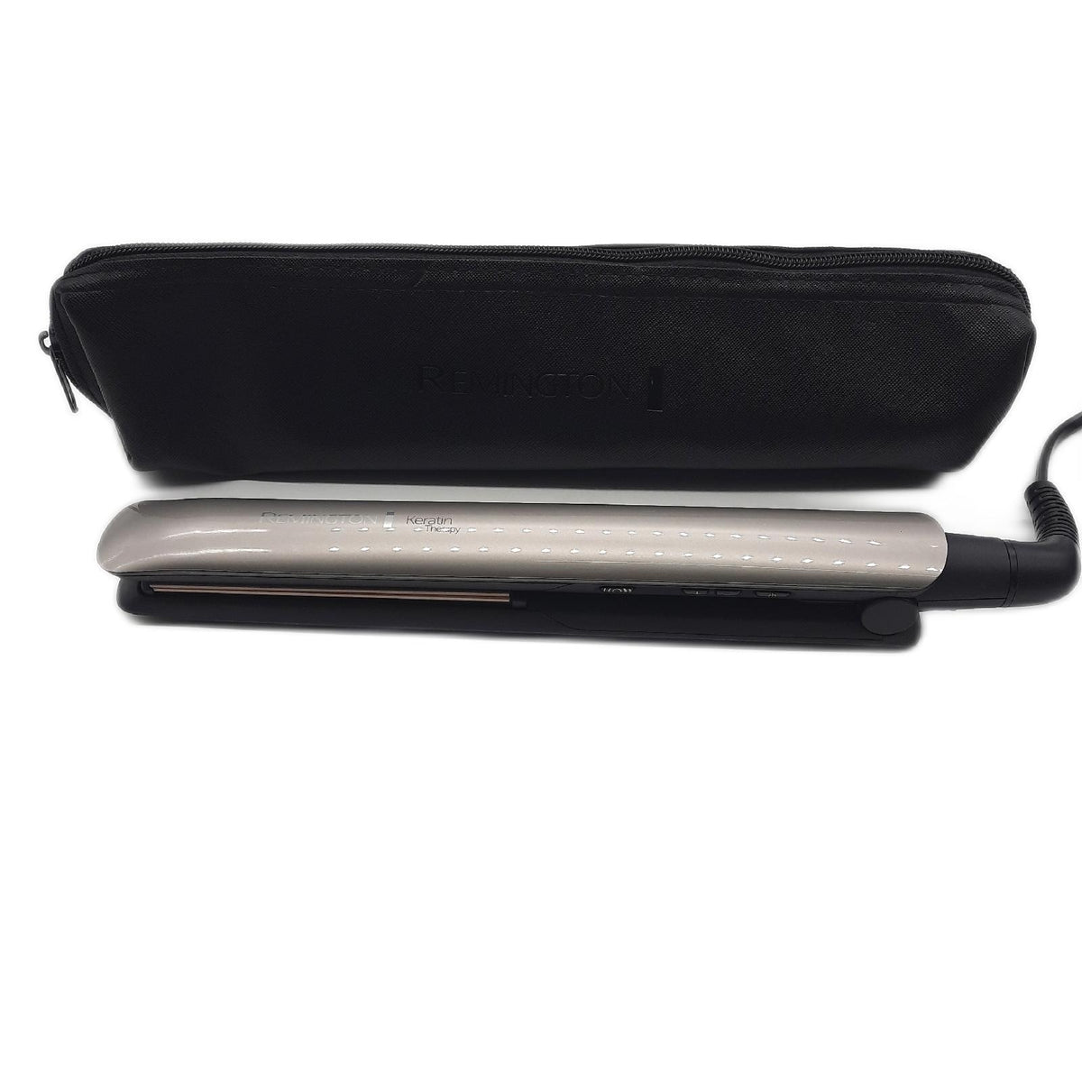 Remington Glätteisen Profi [Hitzeschutzsensor um Haarschäden zu verringern] Keratin Protect (hochwertige Keratin-Keramikbeschichtung mit Mandelöl) Digitales Display, 160-230°C, Haarglätter S8593