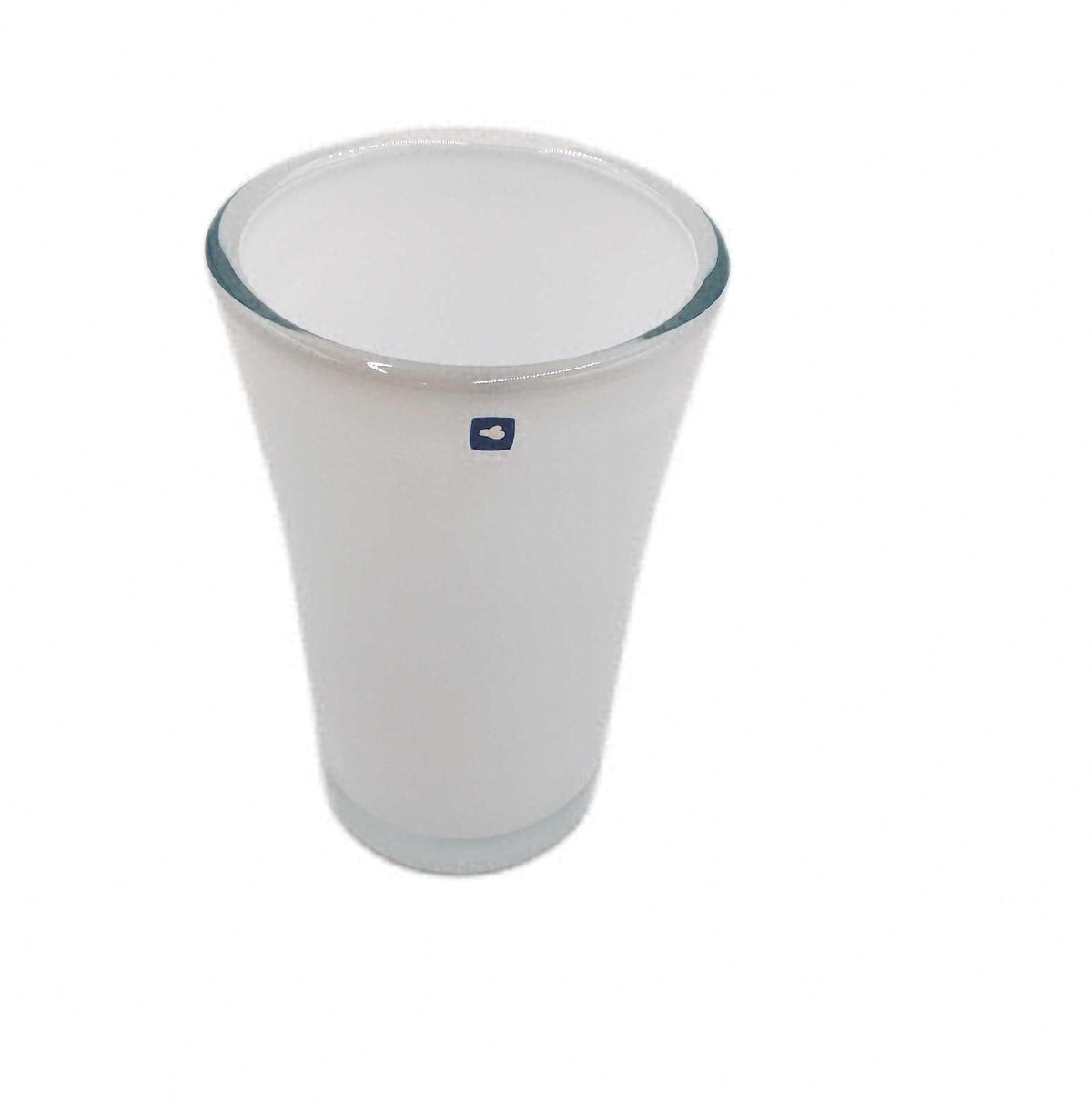 Leonardo Home Bloom geschwungene konische Glasvase weiße lackierte Vase Blumen Deko