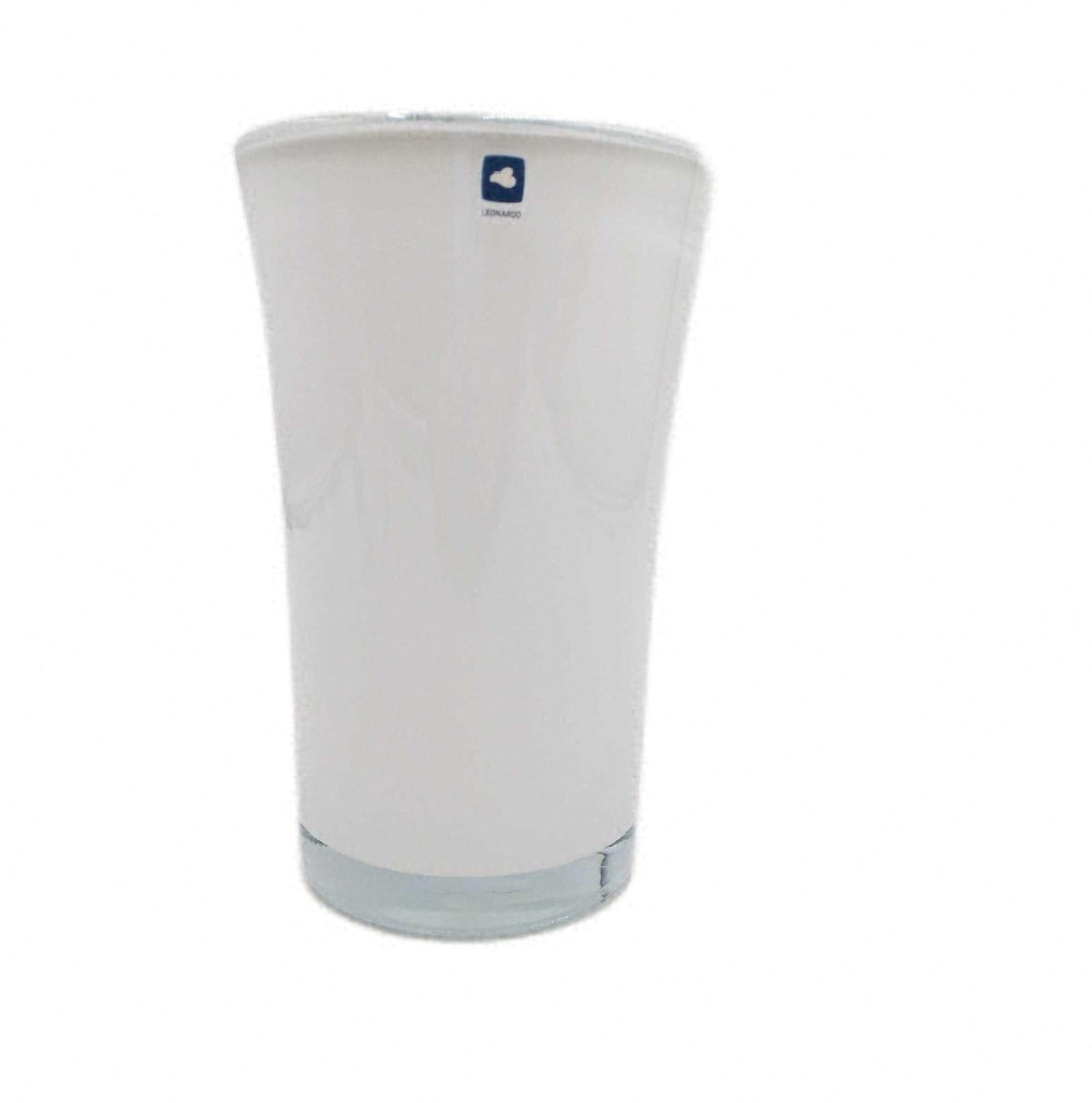 Leonardo Home Bloom geschwungene konische Glasvase weiße lackierte Vase Blumen Deko