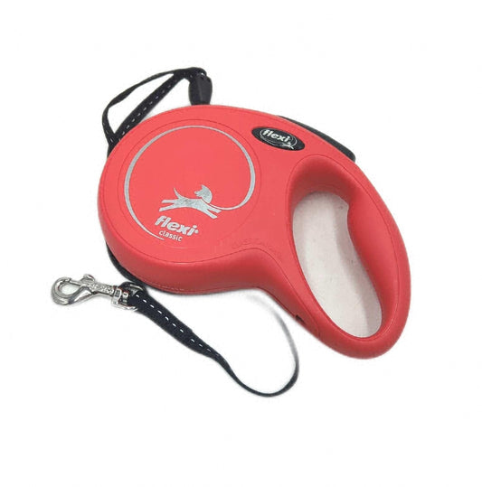 flexi Classic M Hunde Rollleine 8 Meter Seil rot hochwertige Leine Bekleidung Leinen