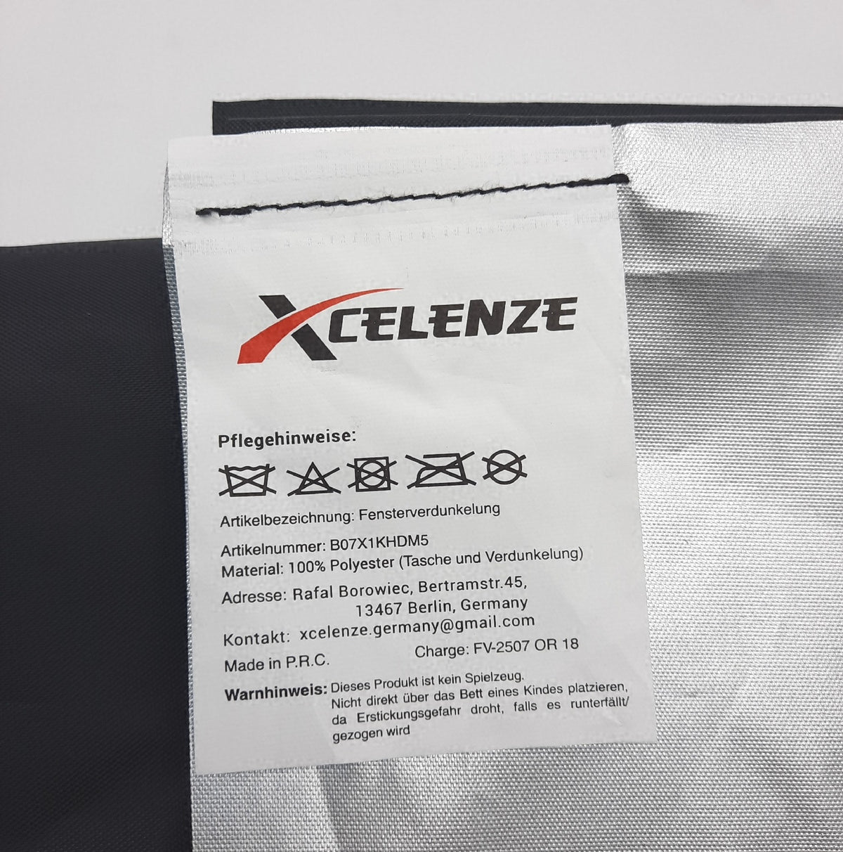 Xcelenze Sonnenschutz Fenster Verdunkelung Dachfenster 200 x 145 cm Sichtschutz UV Schutz