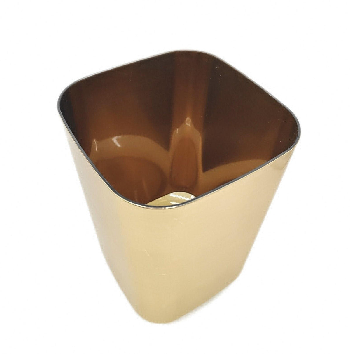 WENKO Eimer Gold Auron offen ohne Deckel Kosmetikeimer