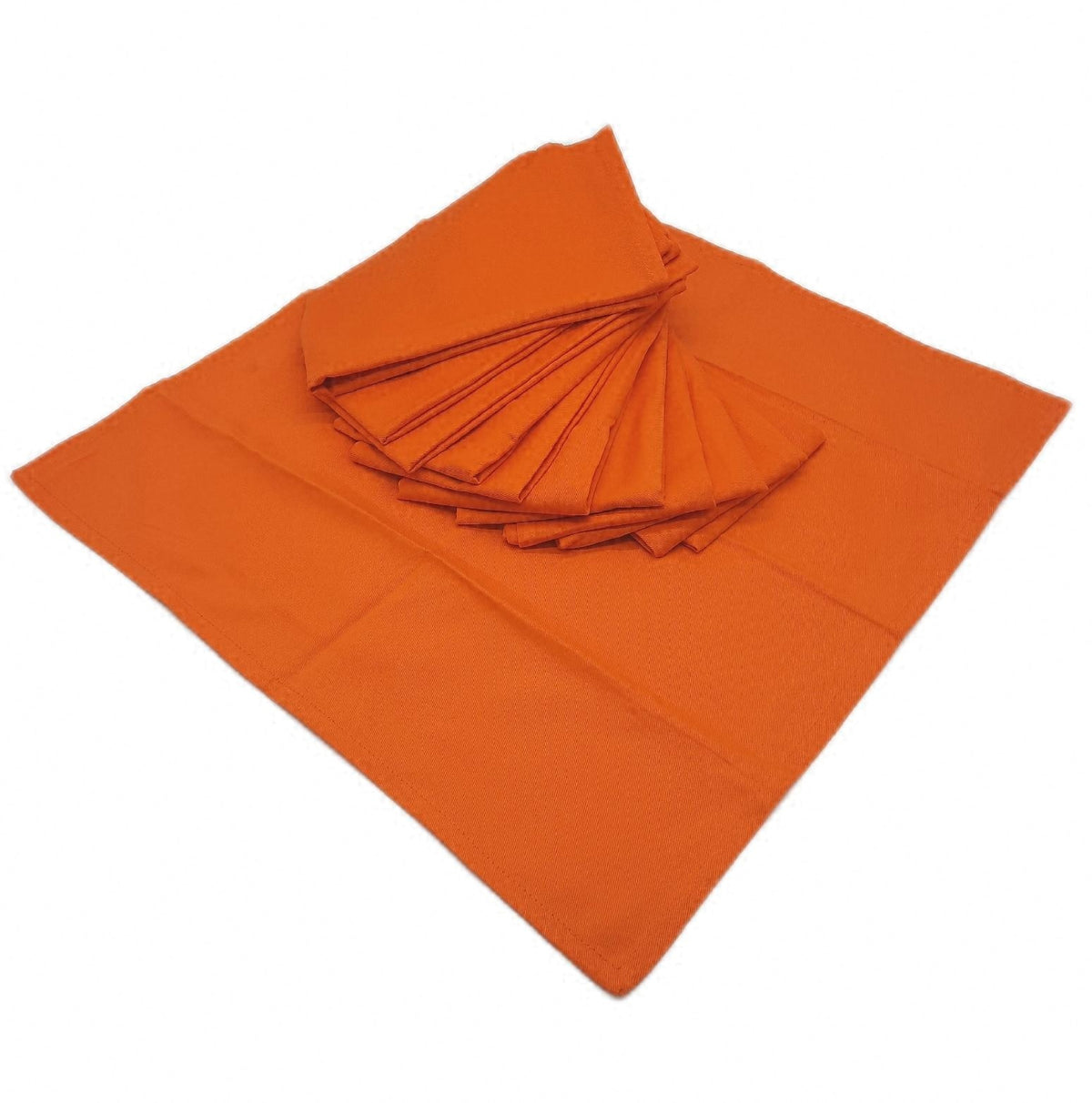 Sweet Needle Servietten 100 Prozent Baumwolle Ubergross 45 x 45 cm Orange schwerer Stoff