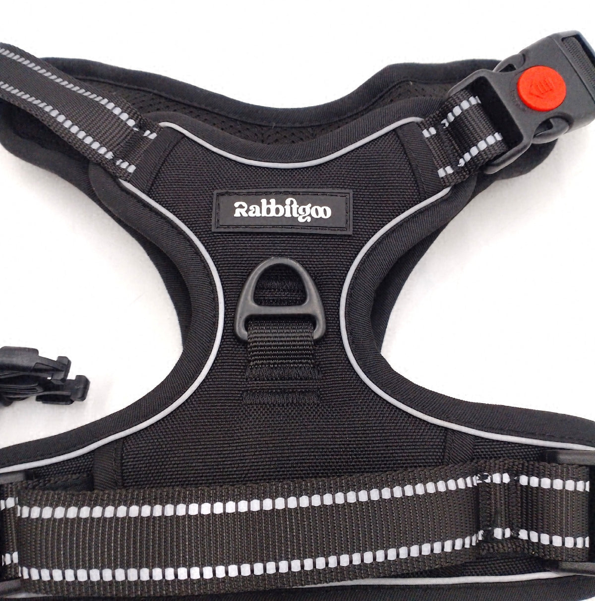 rabbitgoo Hundegeschirr Grosse Hunde Leichtes Anlegen L Schwarz Harnesses robust bequem verstellbar