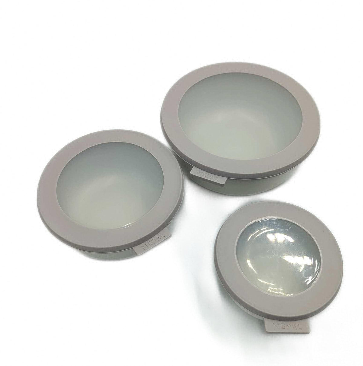 Mepal Cirqula Multischuessel Set 3 Teilig Nordic White mit 350 750 1250 ml Deckel leichte Kratzer