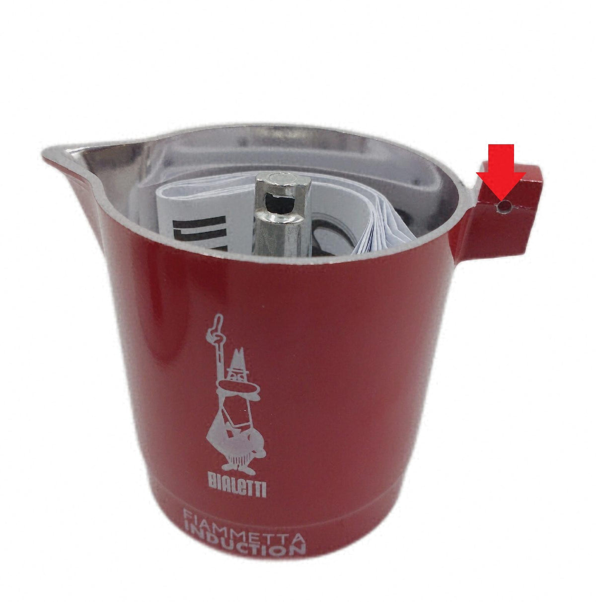 Bialetti 0007144 Rote Kaffeemaschine Espressokocher ohne Schraube