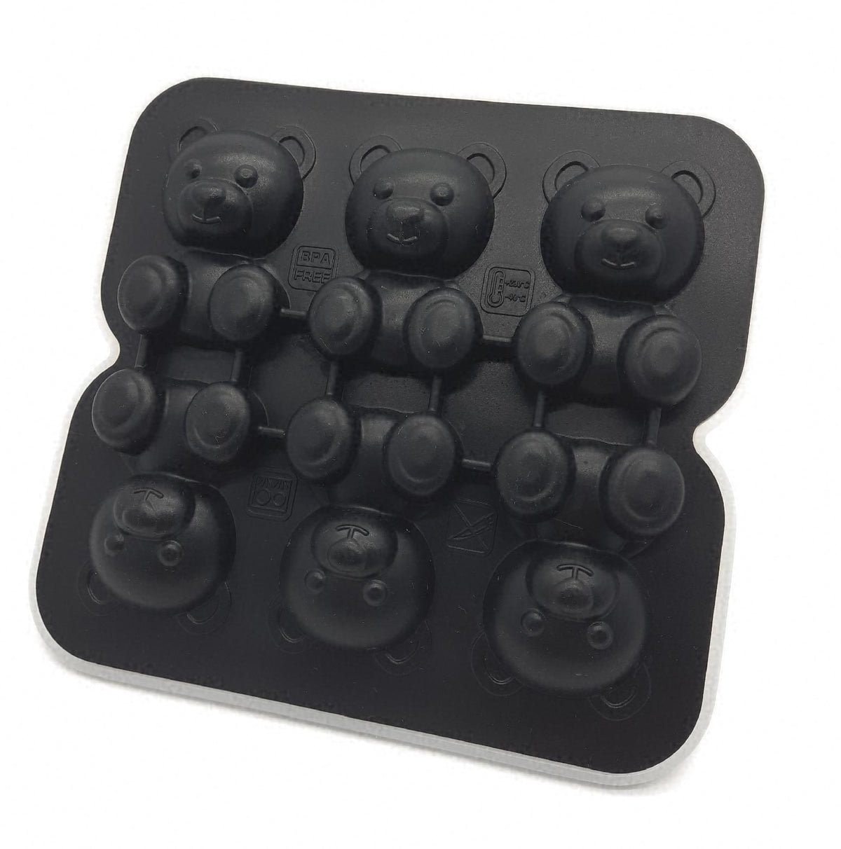 YXHZVON swürfelformeiner Bär Silikon Eiswürfelformer 3D Eiswürfelbehälter mit Deckel