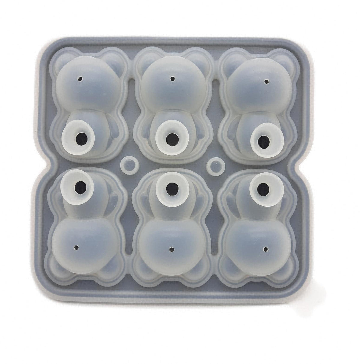 YXHZVON swürfelformeiner Bär Silikon Eiswürfelformer 3D Eiswürfelbehälter mit Deckel