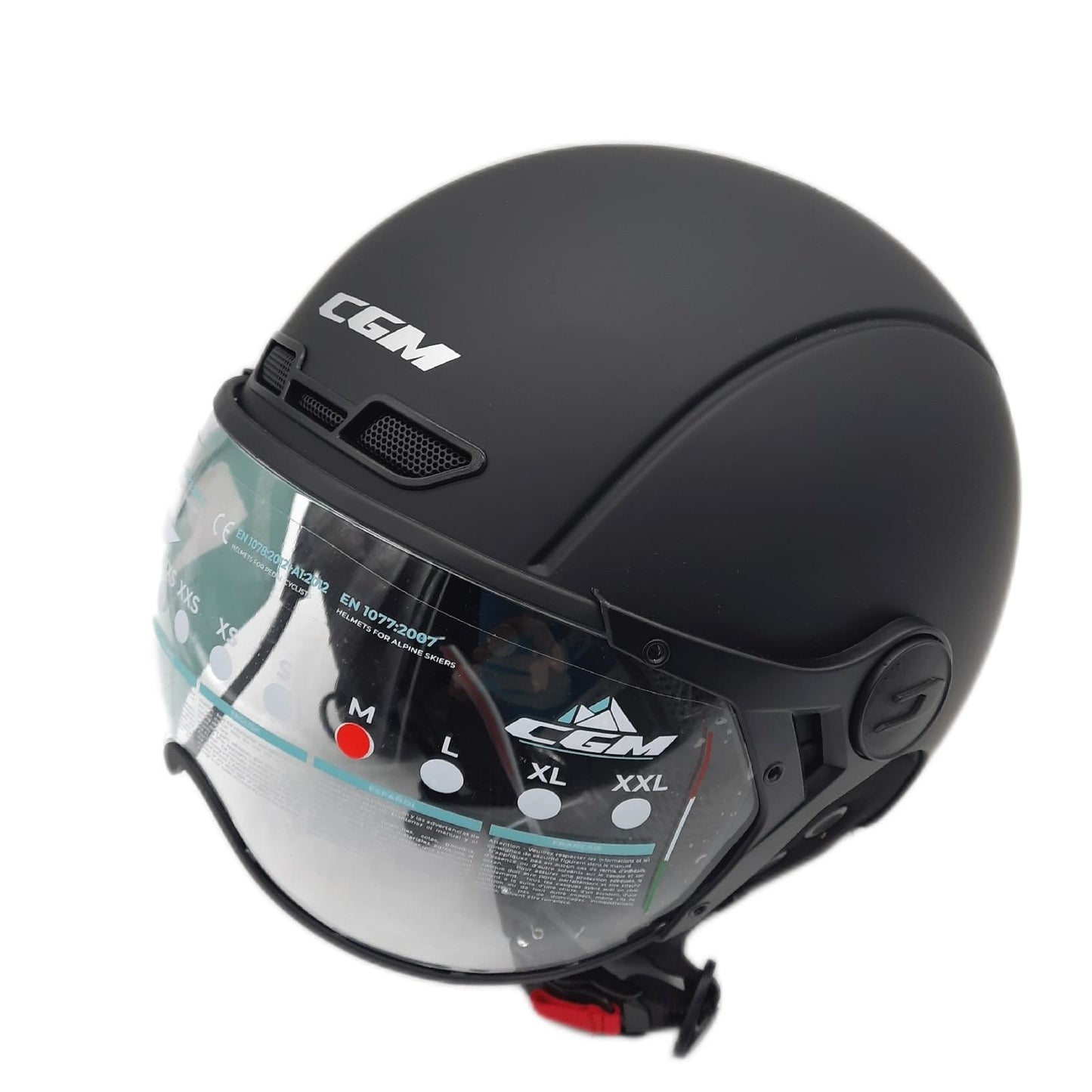 CGM Skihelm Schutzhelme EBI Unisex Schwarz Matt Größe M 57 58cm Snow Sport