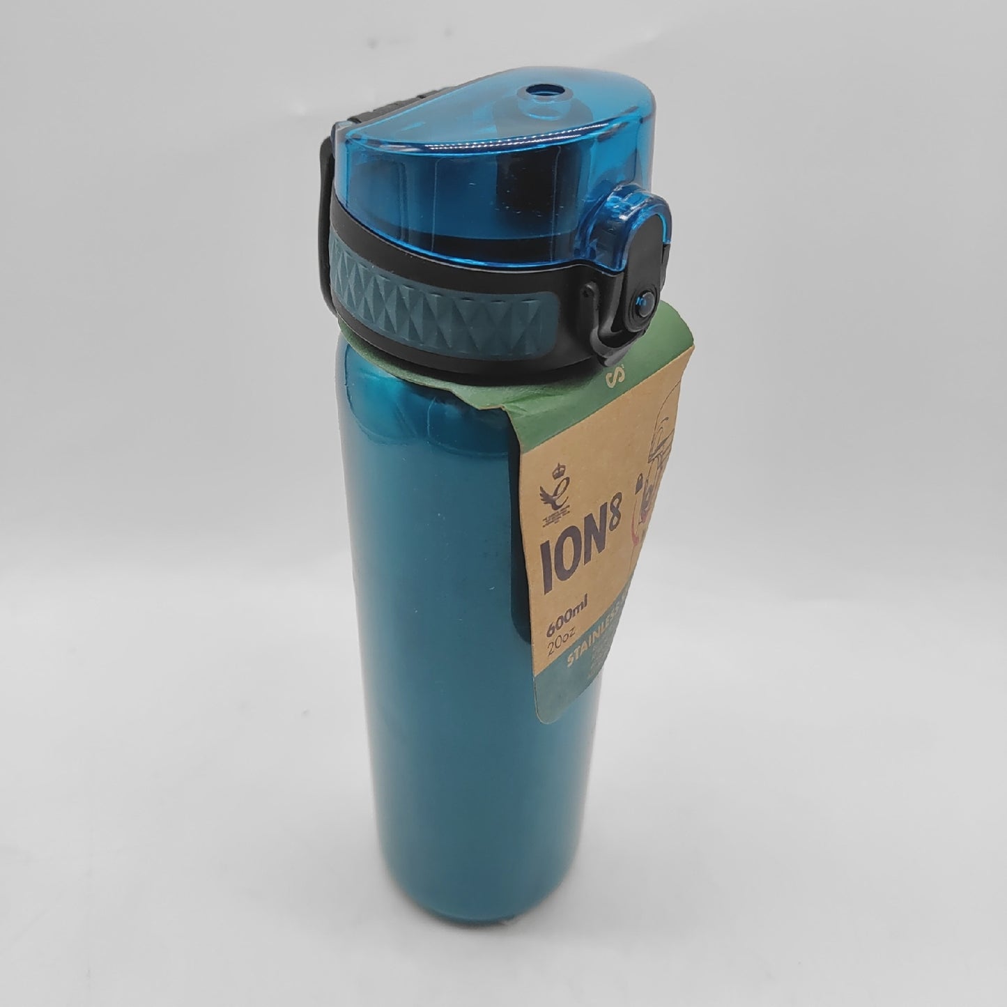 Ion8 Auslaufsichere Schlanke Trinkflasche Edelstahl 600ml 20oz Türkis Running (13,89)