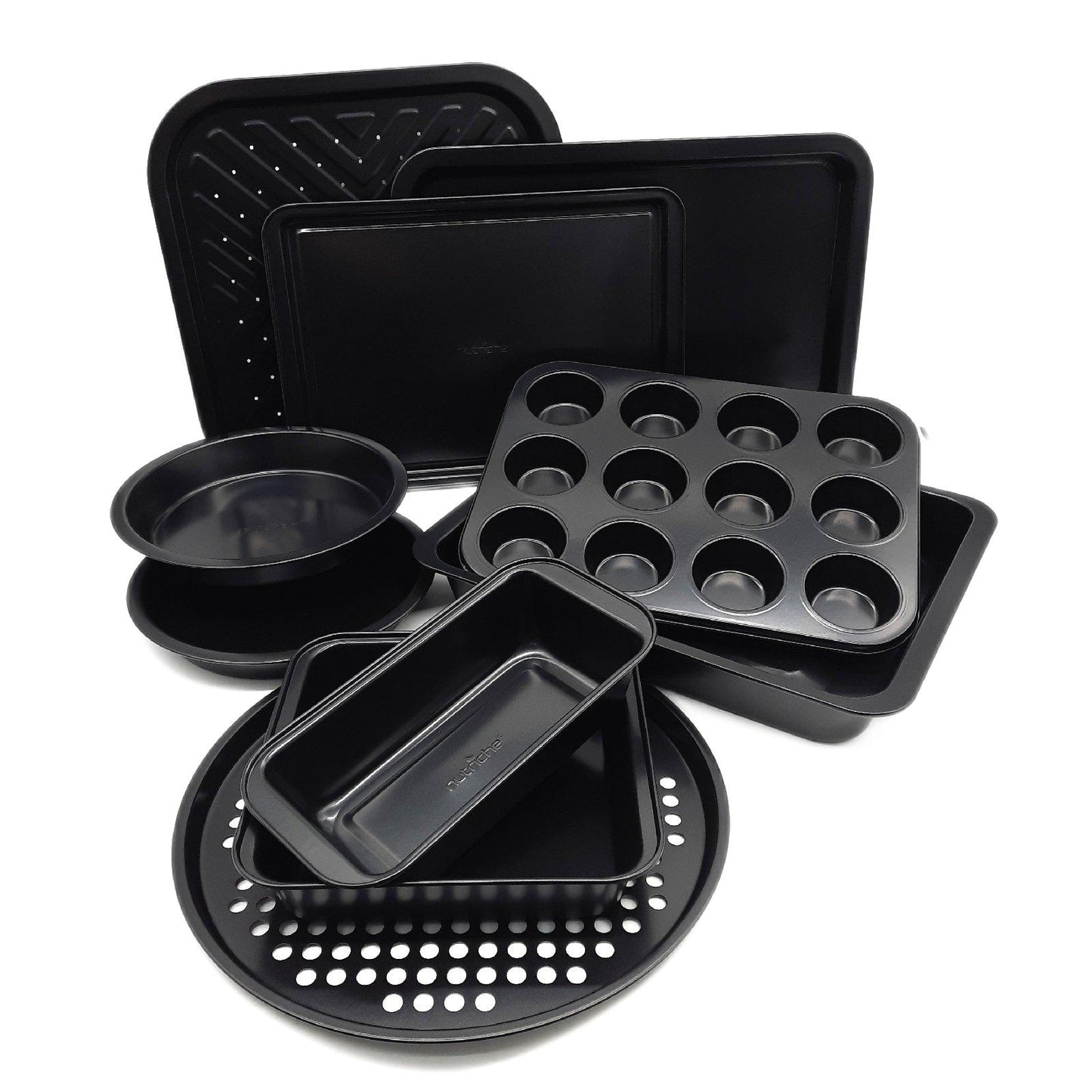 Nutrichef Backform Set Küchenzubehör Antihaftbeschichtet Springform langlebig vielseitig BPA