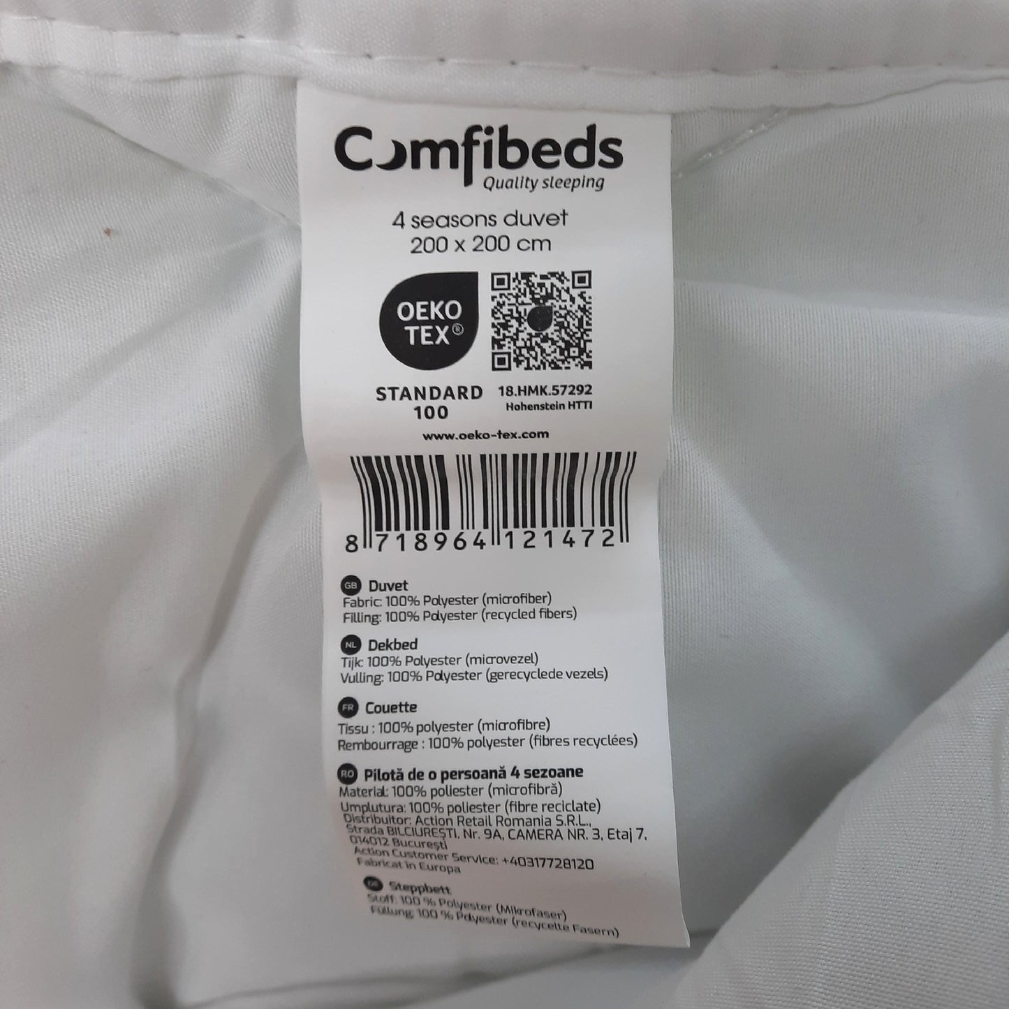 DODO Bettdecke Bettwäsche Schlafzimmer Duvet Tempere Multi Protect 240x260 cm komfortabel für 2 Personen