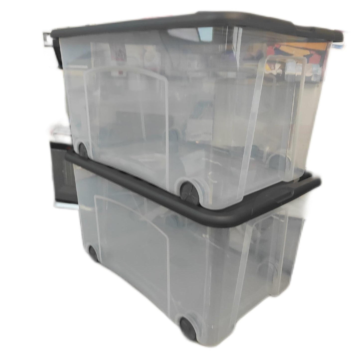 Sundis Ventilo Aufbewahrungsbox mit Raedern 2er Set schwarzer