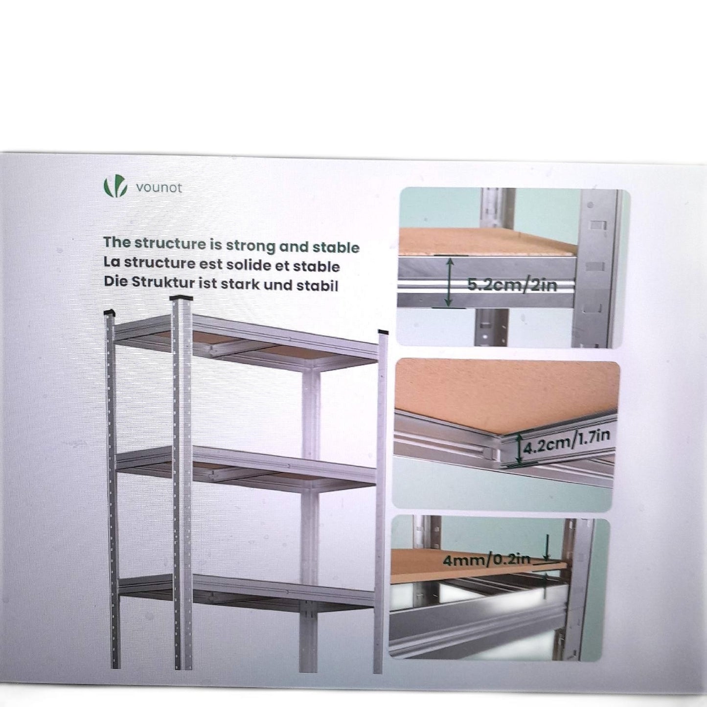 2er-Set Aufbewahrungsregale 70x30x150cm aus verzinktem Stahl bei 5 Home