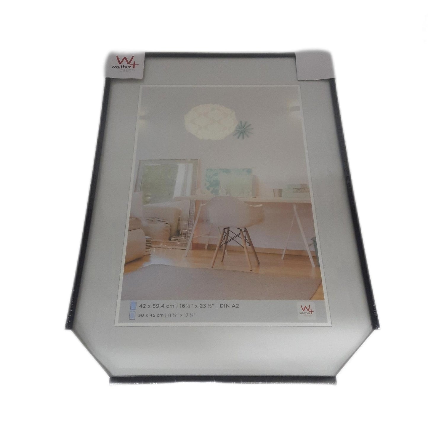Walther Design Bilderrahmen Wohnaccessoires 40 x 40 cm Passepartout Steel Style modern elegant