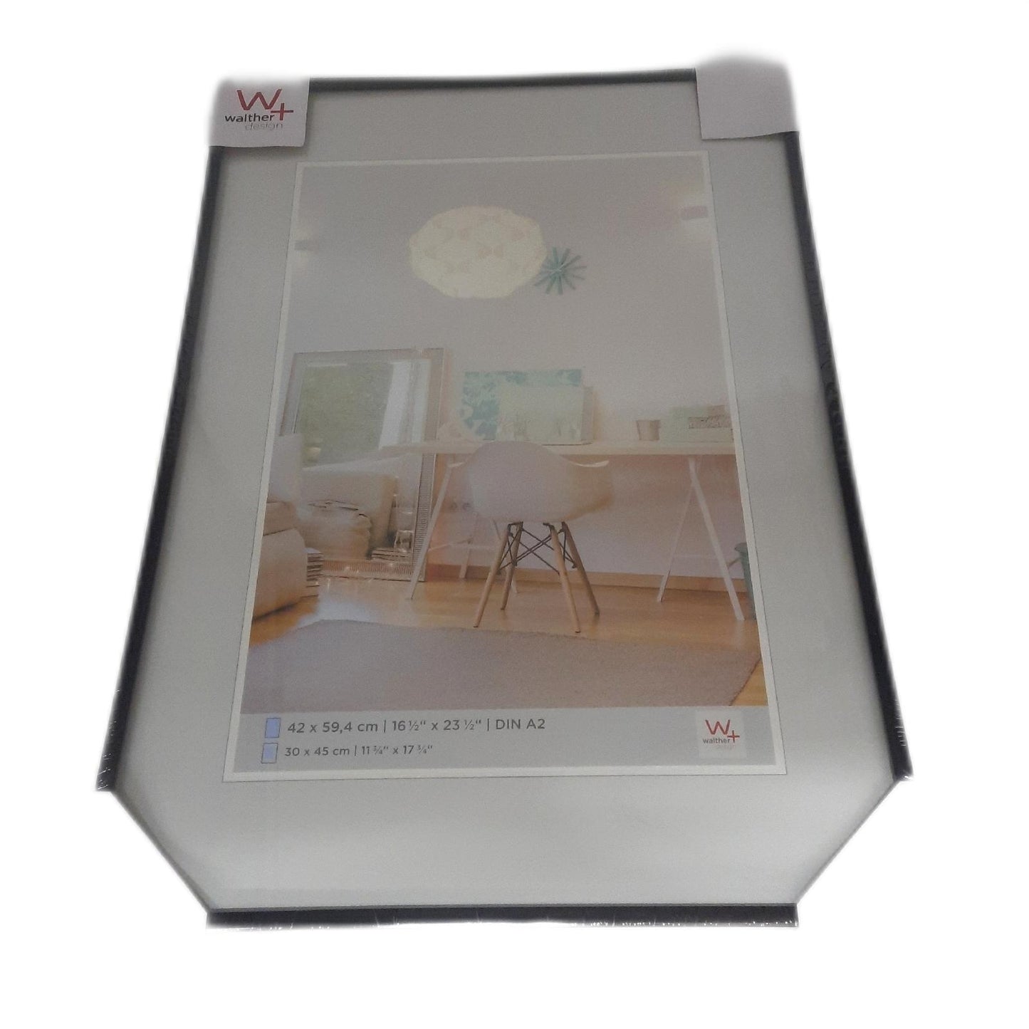 Walther Design Bilderrahmen Wohnaccessoires 40 x 40 cm Passepartout Steel Style modern elegant