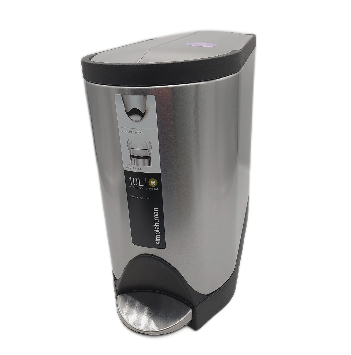 simplehuman CW1899 10 Liter schmetterling Treteimer kleiner Mülleimer Bad Trash
