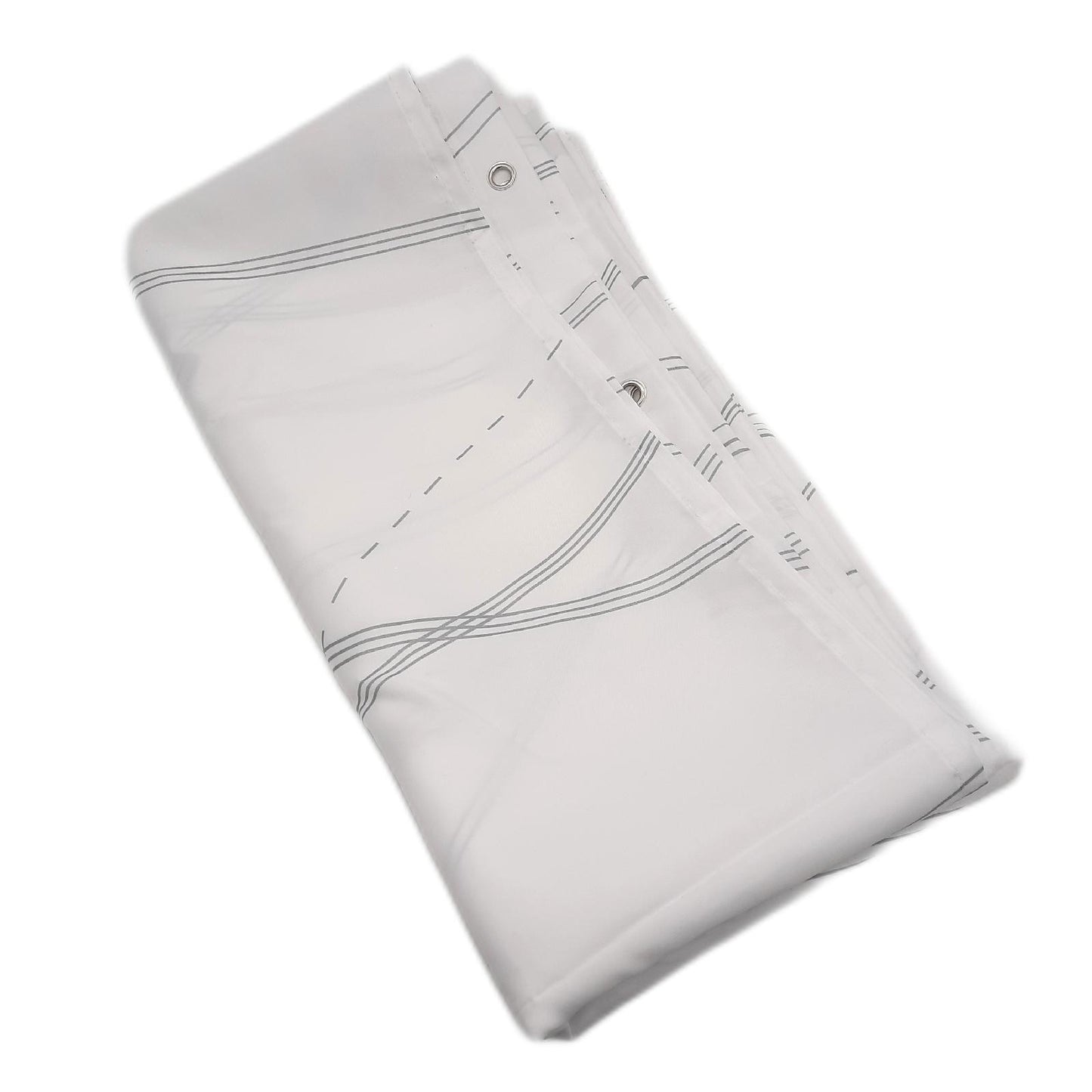 COZZSNUGE Duschvorhang Badaccessoires 183 x 183 cm Moderne Streifen Grau Weiß Gestreift Trends