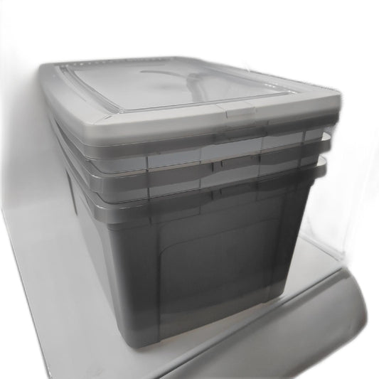 Iris Ohyama Aufbewahrungsbox Set Haushalt 50 L durchsichtig 2 Deck