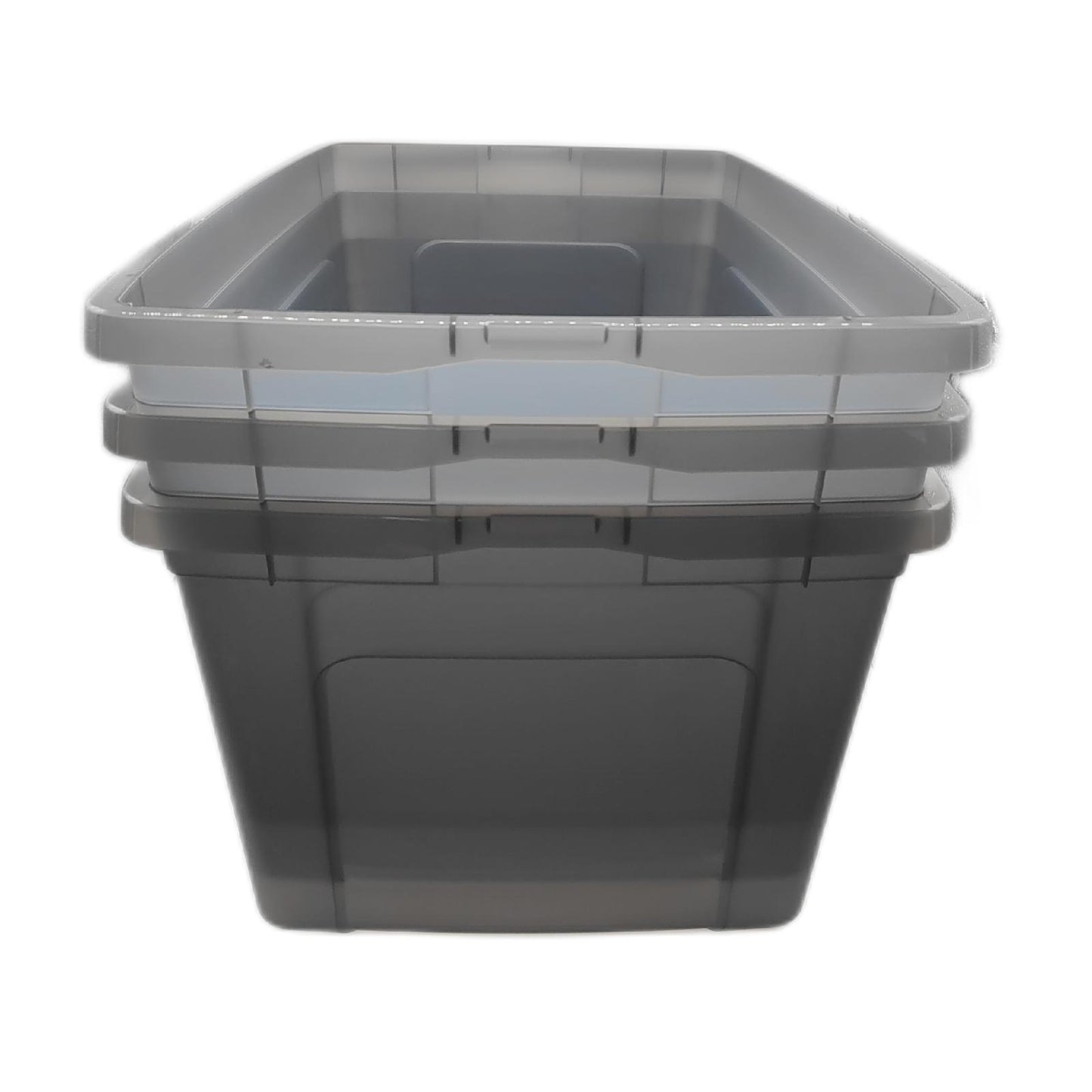 Iris Ohyama Aufbewahrungsbox Set Haushalt 50 L durchsichtig 2 Deck