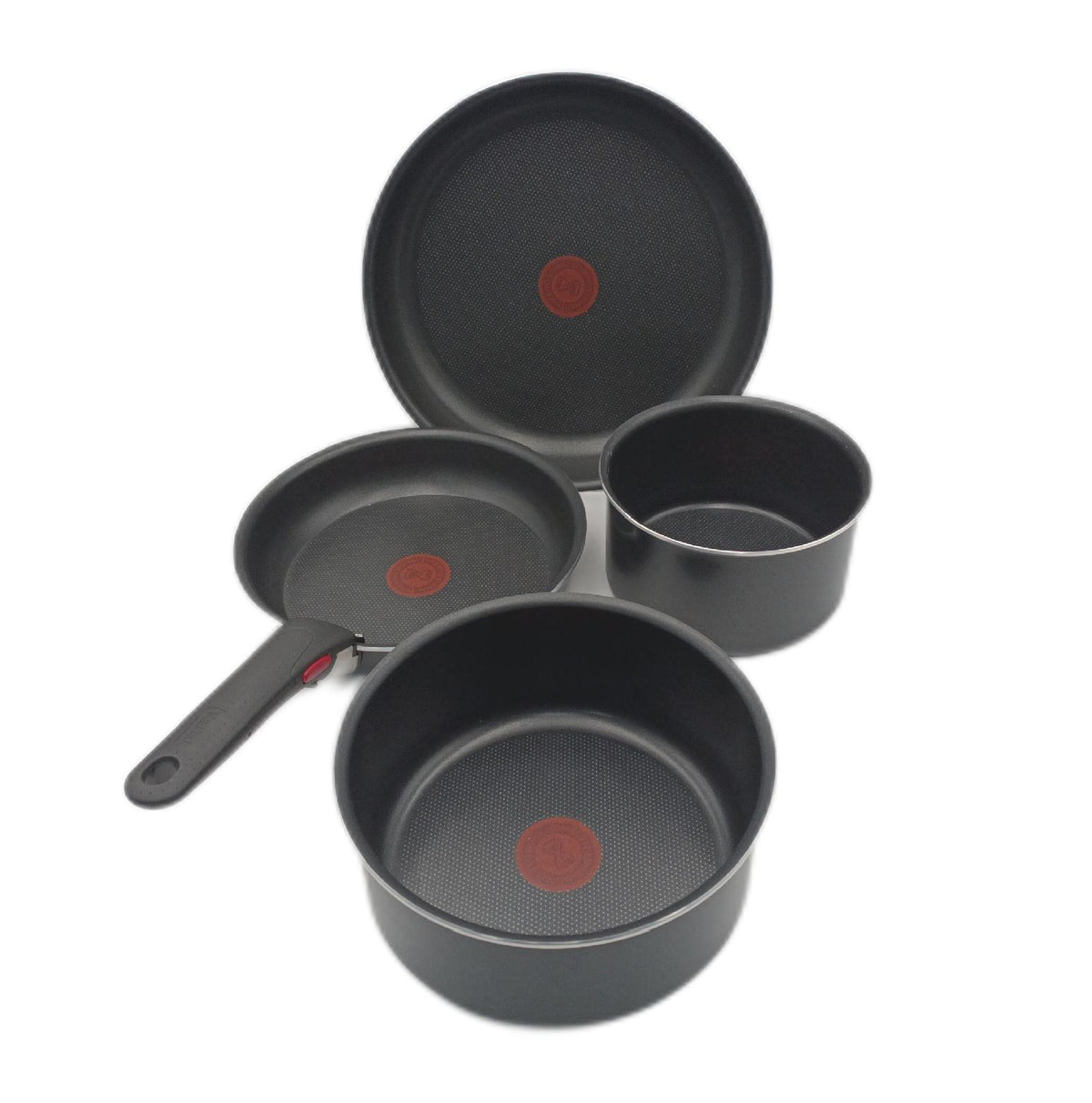 Tefal Ingenio 5 teiliges Set Pfannen 22 28 cm Töpfe 16 20 cm Abnehmbarer Griff