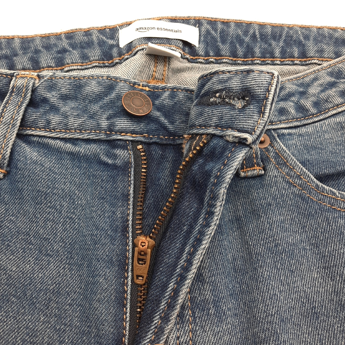 Amazon Essentials Damen Jeans High Rise Straight Leg Medium Blue Gr 38 40 Kurz
