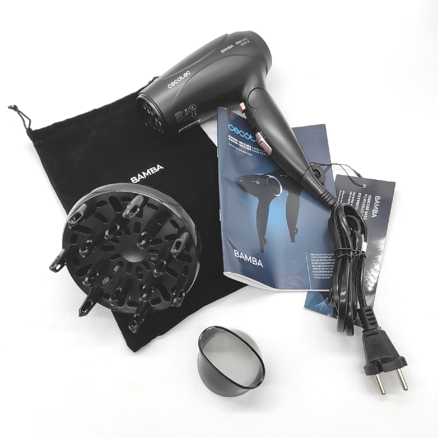 Cecotec Bamba Ionic Haartrockner IoniCare 5450 Power&Go Pro Fire 2400 W Turbo Volumenstyler
