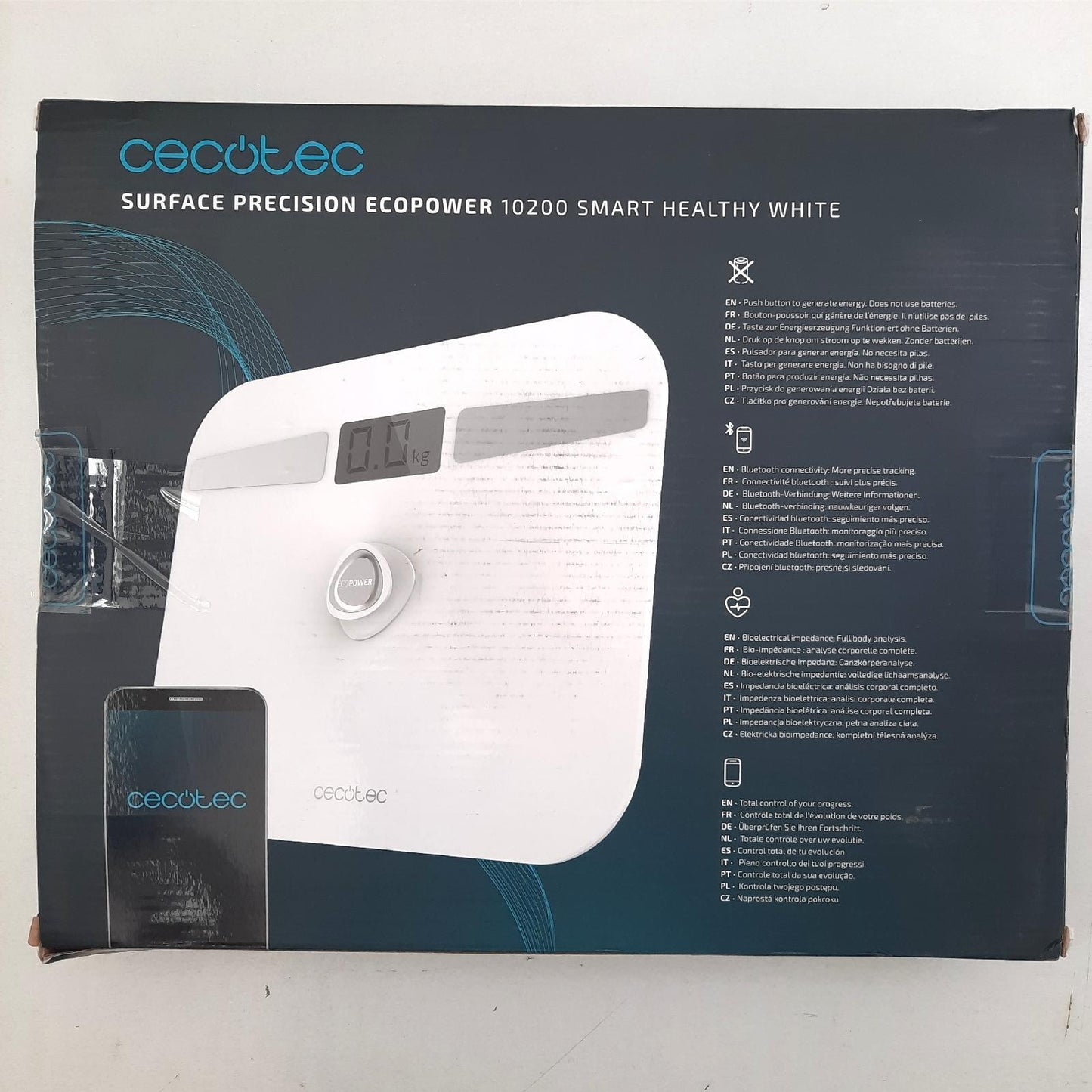 Cecotec Badezimmerwaage Waagen Haushalt Surface Precision EcoPower 10200 Smart Healthy Technologie