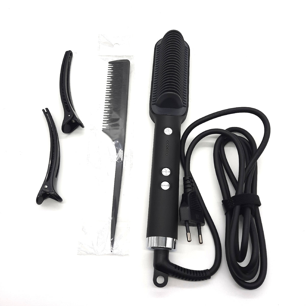 VKK Glättbürste Haarglätter mit 25 Sekunden schnell aufheizend 5 Temperatureinstellungen Verbrühungsschutz