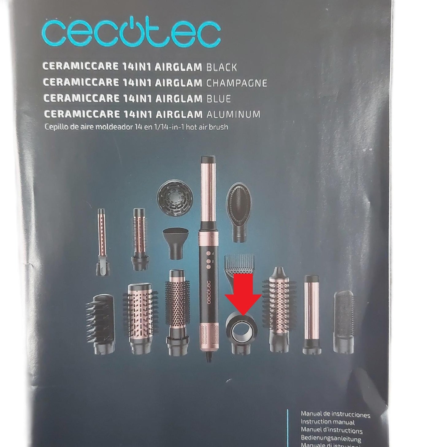 Cecotec Heissluftbuerste Glaetteisen 12 Koepfe Co
