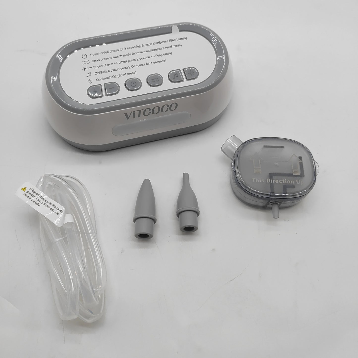 Vitcoco Nasensauger Baby Elektrogerät Babygesundheit Elektrischer Nasensauger 6 Saugstärken sicher anwenden