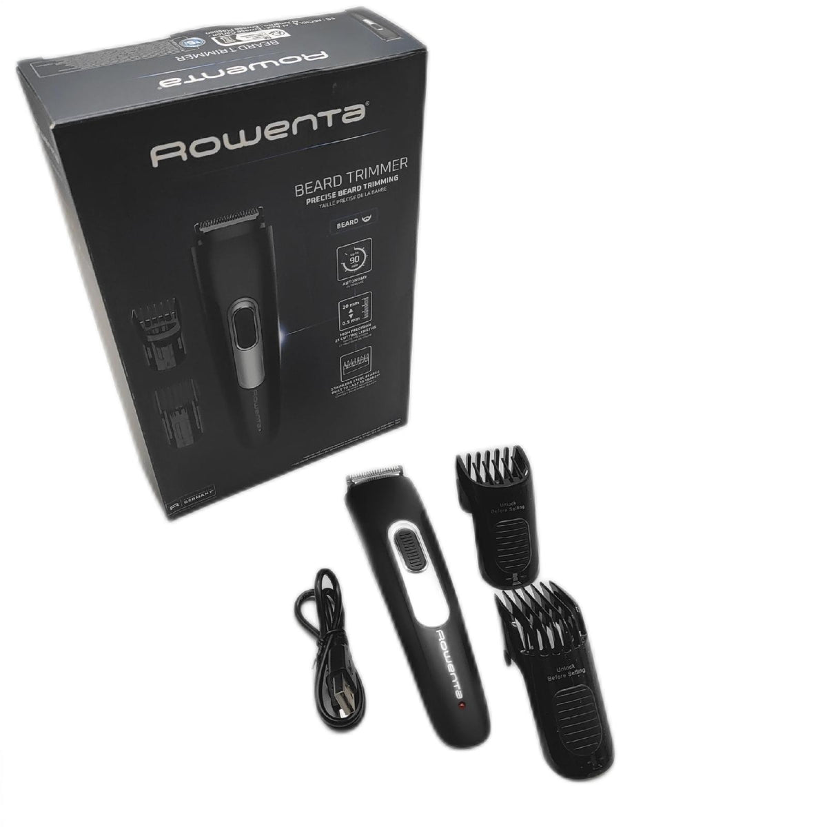 Rowenta Barttrimmer Haarentfernung TN2804E0 Präzision Pflege Grooming