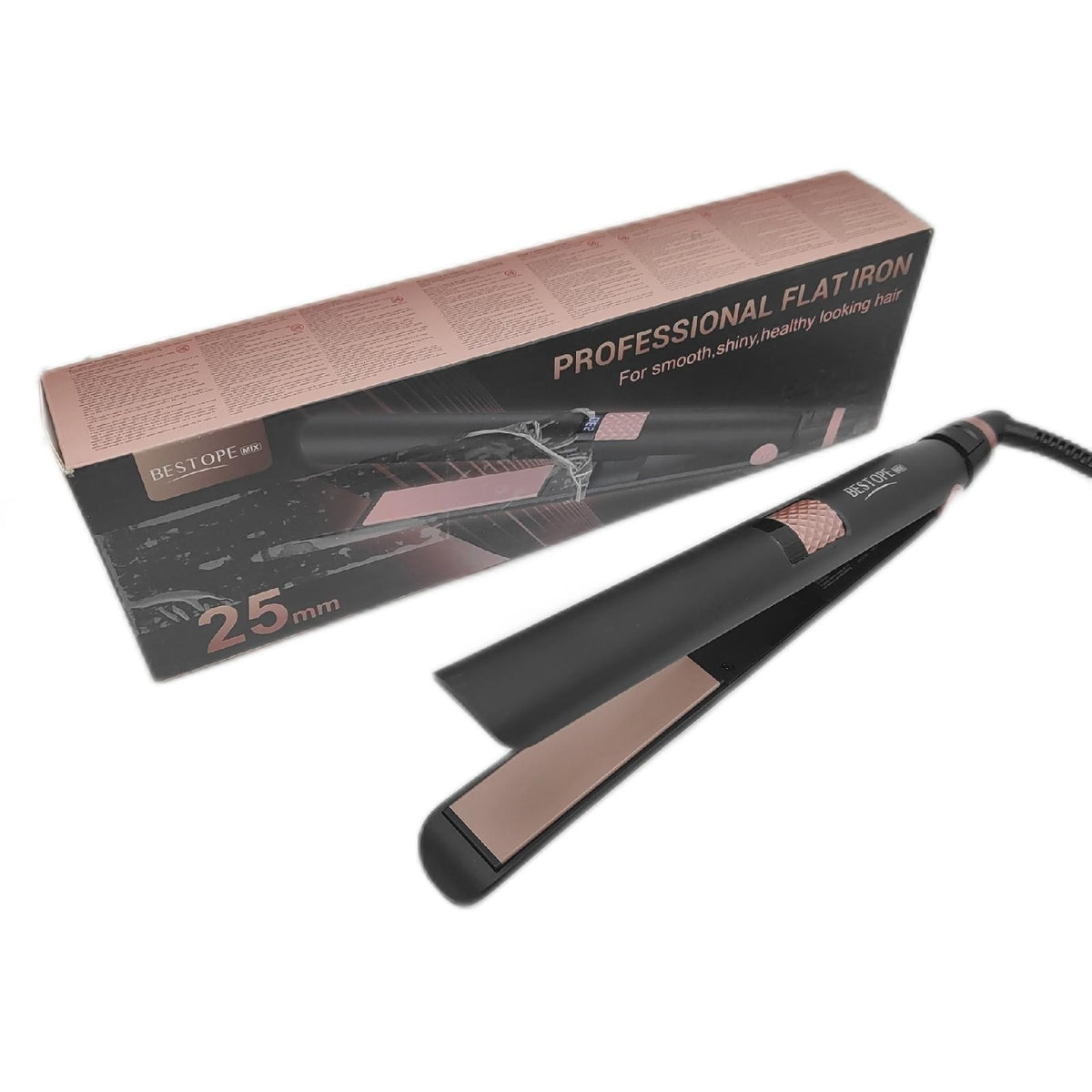 BESTOPE Haarglätter Styling Glätteisen MIX 25MM Keramikbeschichtung LCD