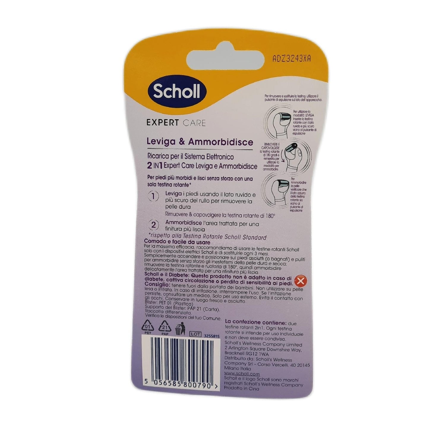 Scholl elektrische Pediküre Haar und Körperpflege 2 in 1 Glättet Erwe