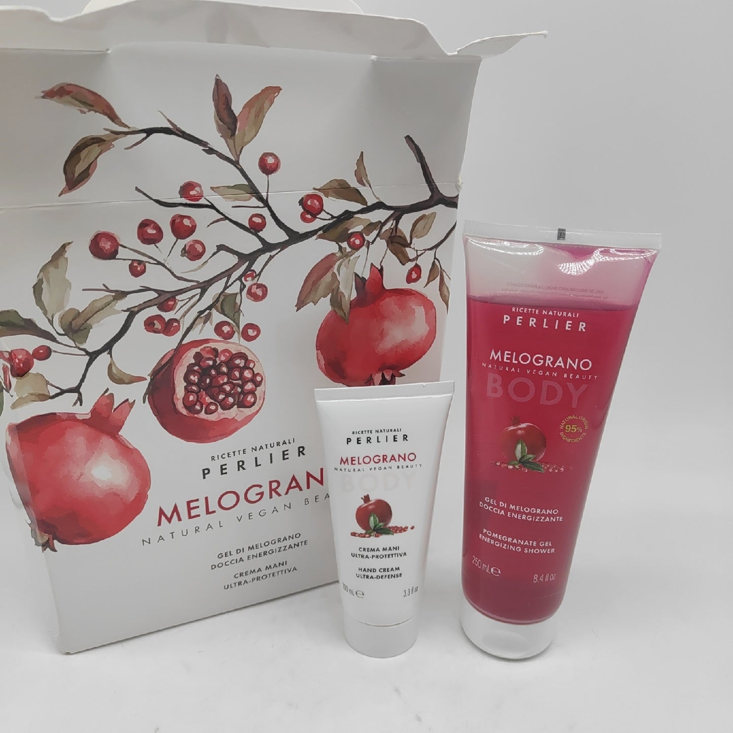 Perlier Geschenkset Körperpflege Geschenkbox Granatapfel Wellnesspflege Duschgel Handcreme