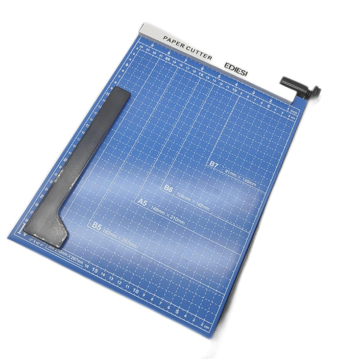 Ediesi Papierschneider A4 Schneidemaschine Hebelschneider manuell für Papier Fotos blau
