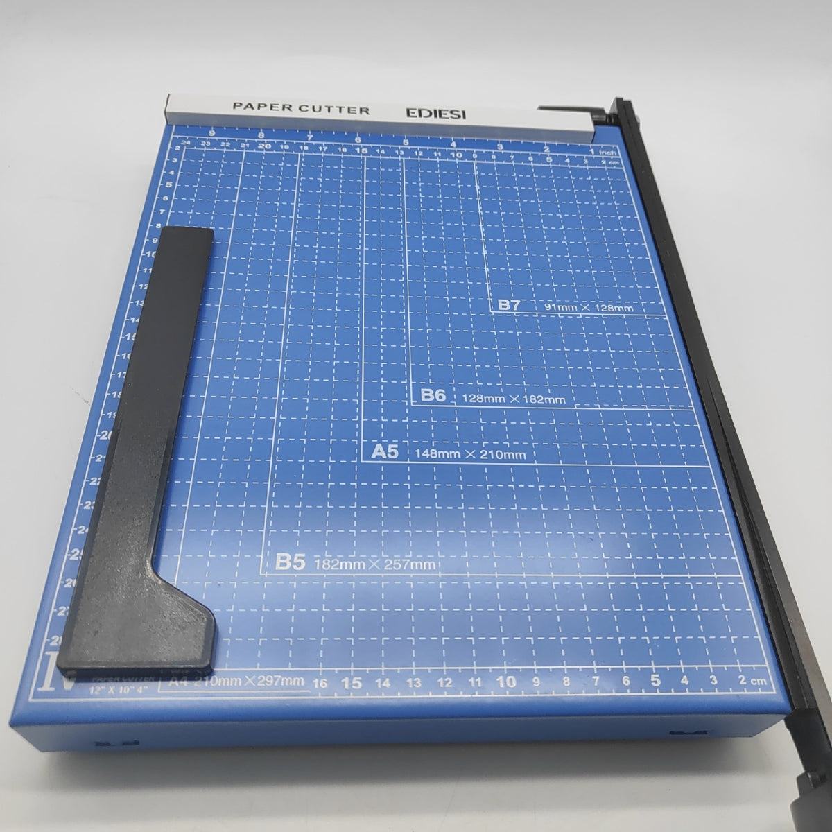 Ediesi Papierschneider A4 Schneidemaschine Hebelschneider manuell für Papier Fotos blau
