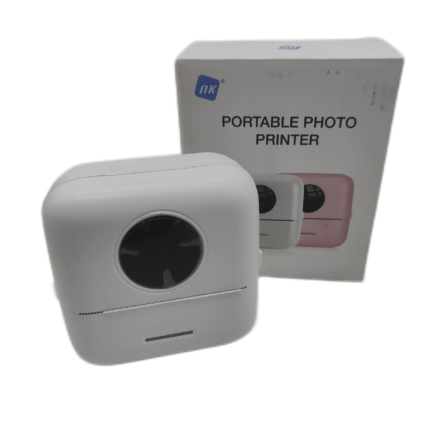 NK Tragbarer Fotodrucker Mini Thermodrucker kabellos gebraucht Papierrolle nicht voll