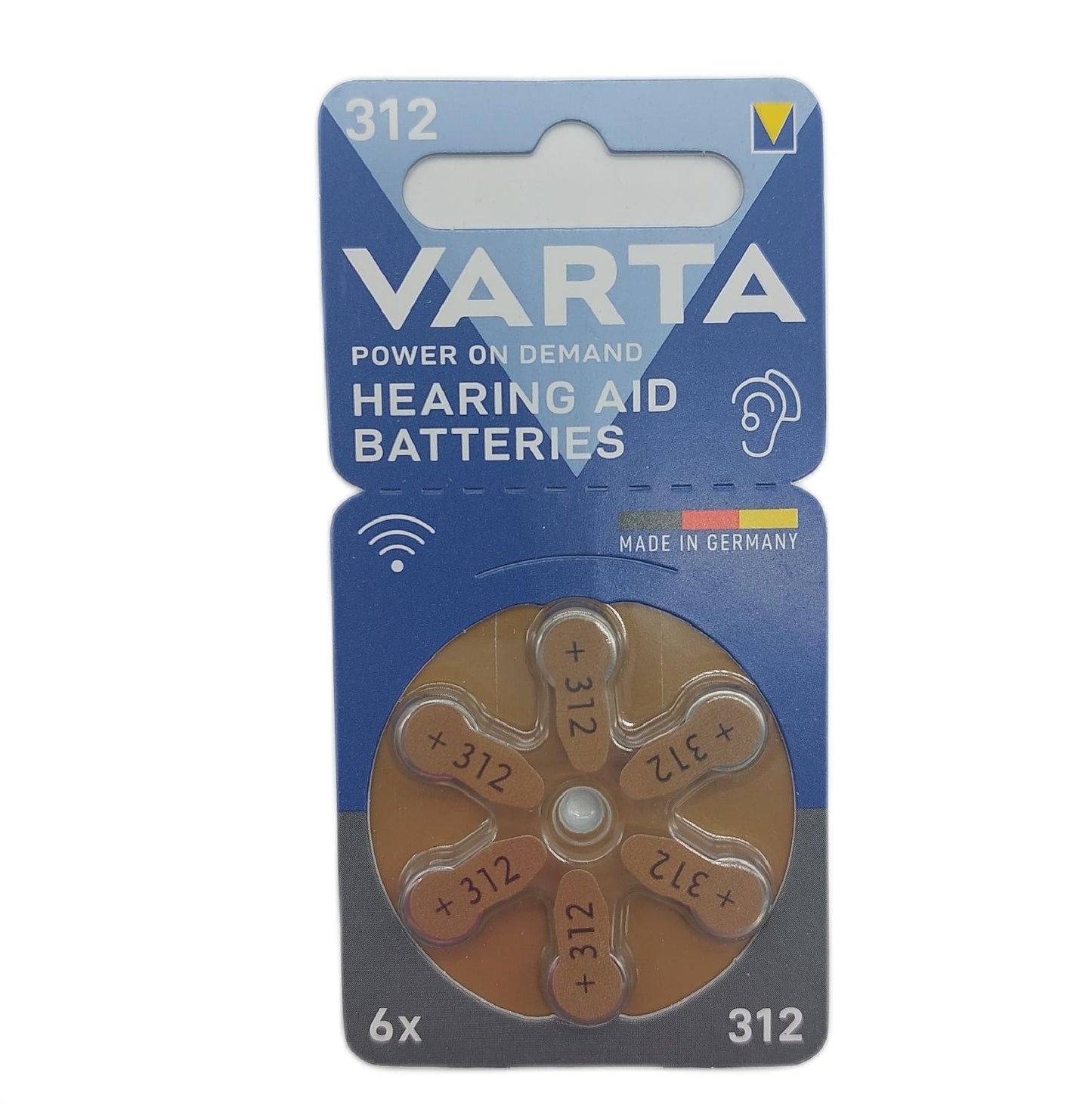 VARTA Horgertebatterien Typ 312 braun 42 Stuck 7 Pack
